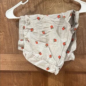 pink french fry pj shorts
